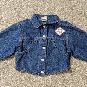 LEVI'S Blue Denim Long Sleeve Snap Jean Jacket; Girl Size 5